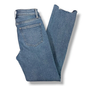 NWOT Pistola High Rise Raw Hem Straight Leg Denim Jeans 26x29 Vintage Blue